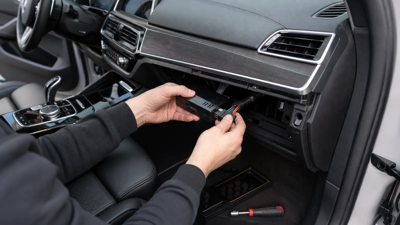 Mercedes-Benz aksesuar montaj sürecini gösteren temsili servis görseli
