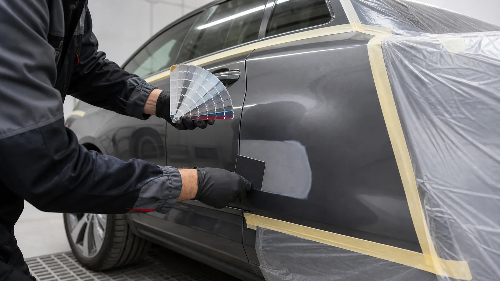 Mercedes-Benz kaporta boya kontrolünü gösteren temsili görsel