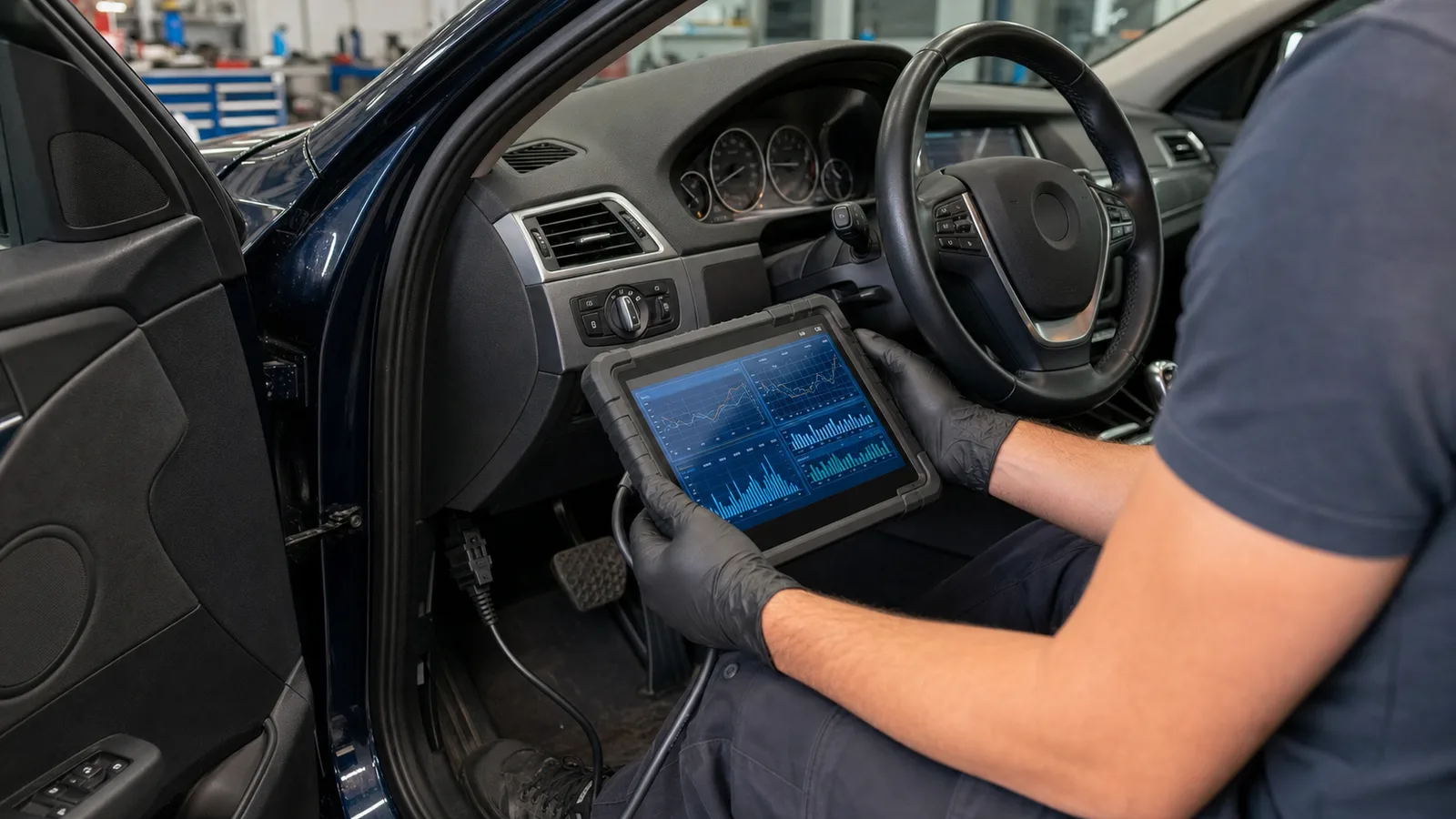 Mercedes-Benz arıza lambası kontrolünü gösteren temsili görsel